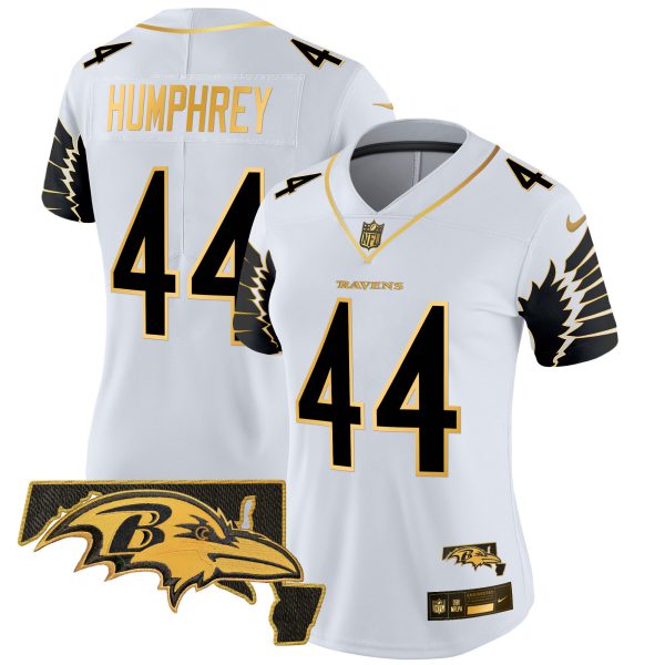Women's Ravens Maryland Patch Gold Vapor Limited Jersey V2 - All Stitched - Image 23