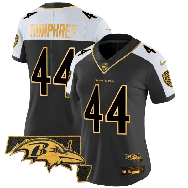 Women's Ravens Maryland Patch Gold Vapor Limited Jersey V2 - All Stitched - Image 32