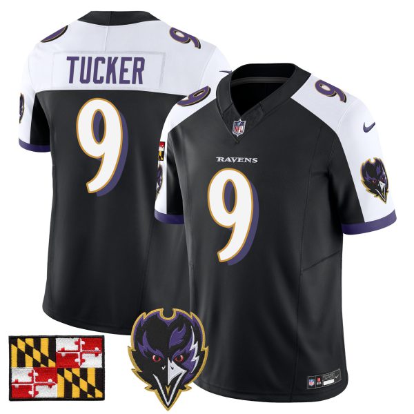 Men's Baltimore Ravens 2024 Maryland Flag Vapor Limited Jersey V2 - All Stitched - Image 3