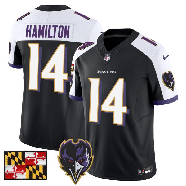 Men's Baltimore Ravens 2024 Maryland Flag Vapor Limited Jersey V2 - All Stitched - Image 4