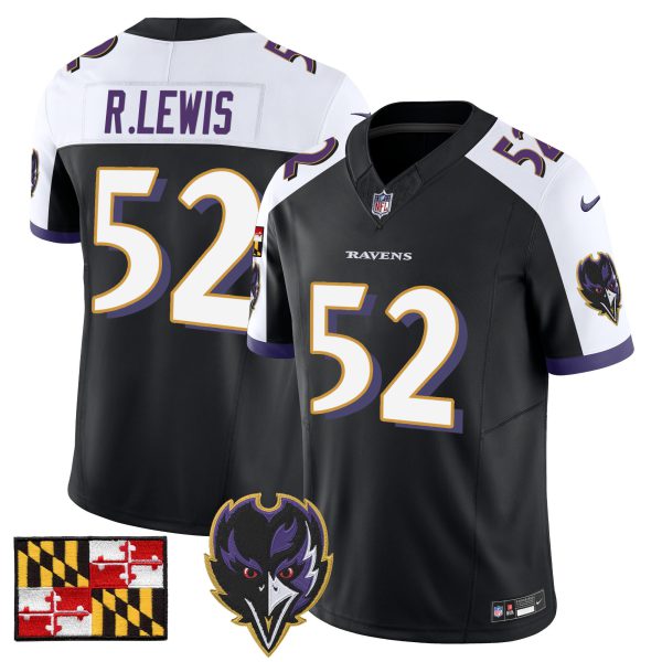 Men's Baltimore Ravens 2024 Maryland Flag Vapor Limited Jersey V2 - All Stitched - Image 6