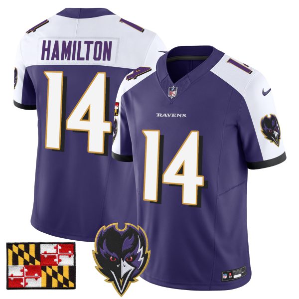 Men's Baltimore Ravens 2024 Maryland Flag Vapor Limited Jersey V2 - All Stitched - Image 14