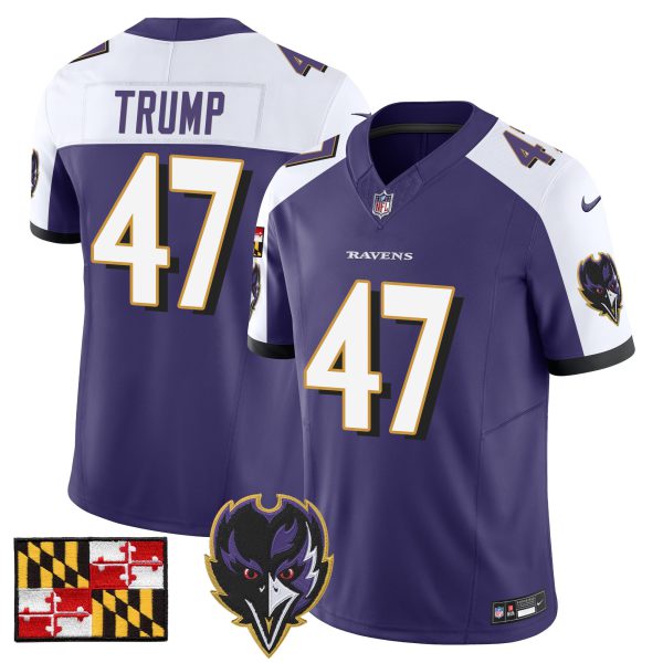 Men's Baltimore Ravens 2024 Maryland Flag Vapor Limited Jersey V2 - All Stitched - Image 20