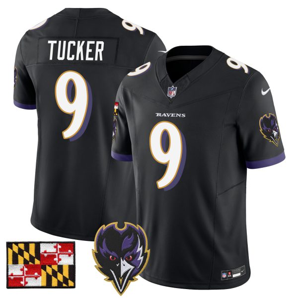 Men's Baltimore Ravens 2024 Maryland Flag Vapor Limited Jersey V2 - All Stitched - Image 23