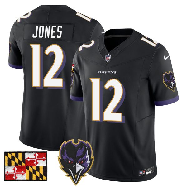 Men's Baltimore Ravens 2024 Maryland Flag Vapor Limited Jersey V2 - All Stitched - Image 28
