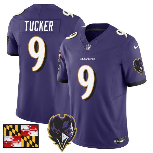 Men's Baltimore Ravens 2024 Maryland Flag Vapor Limited Jersey V2 - All Stitched - Image 33