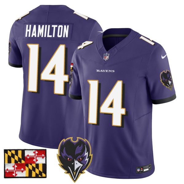 Men's Baltimore Ravens 2024 Maryland Flag Vapor Limited Jersey V2 - All Stitched - Image 34