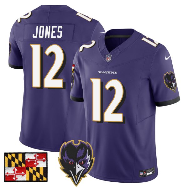 Men's Baltimore Ravens 2024 Maryland Flag Vapor Limited Jersey V2 - All Stitched - Image 38