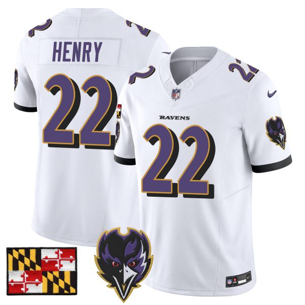 Men's Baltimore Ravens 2024 Maryland Flag Vapor Limited Jersey V2 - All Stitched - Image 41