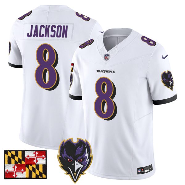 Men's Baltimore Ravens 2024 Maryland Flag Vapor Limited Jersey V2 - All Stitched - Image 42