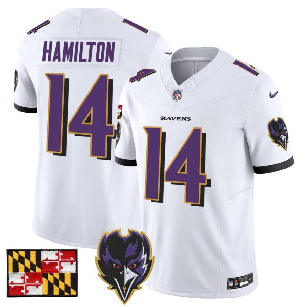 Men's Baltimore Ravens 2024 Maryland Flag Vapor Limited Jersey V2 - All Stitched - Image 44