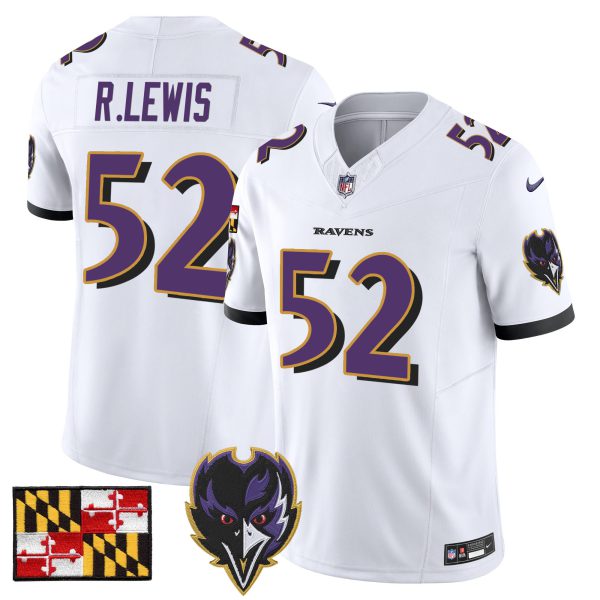 Men's Baltimore Ravens 2024 Maryland Flag Vapor Limited Jersey V2 - All Stitched - Image 46