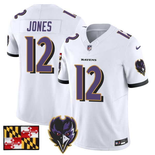 Men's Baltimore Ravens 2024 Maryland Flag Vapor Limited Jersey V2 - All Stitched - Image 48