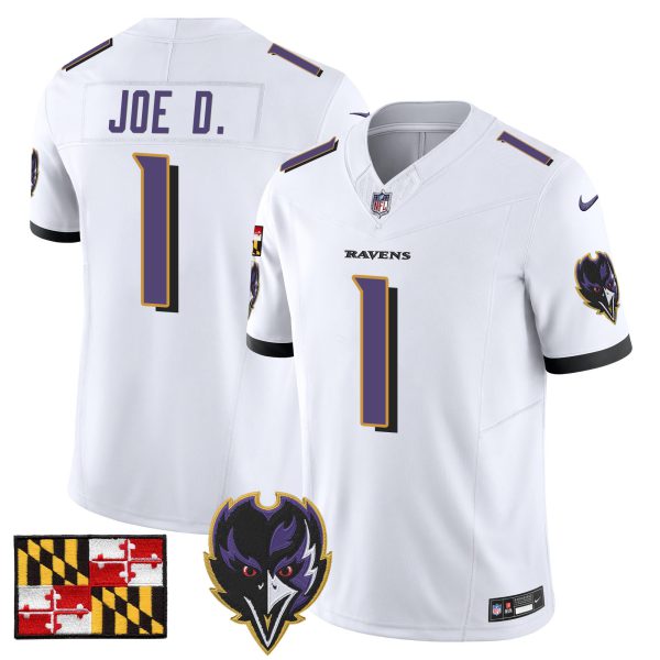 Men's Baltimore Ravens 2024 Maryland Flag Vapor Limited Jersey V2 - All Stitched - Image 49
