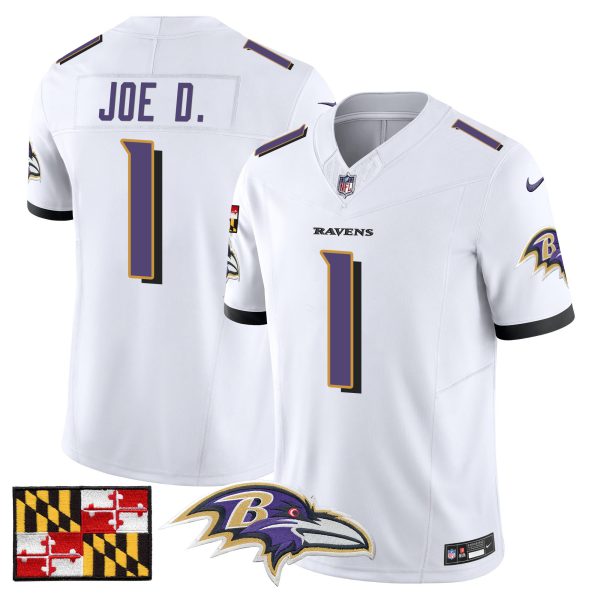 Men's Baltimore Ravens 2024 Maryland Flag Vapor Limited Jersey - All Stitched - Image 49