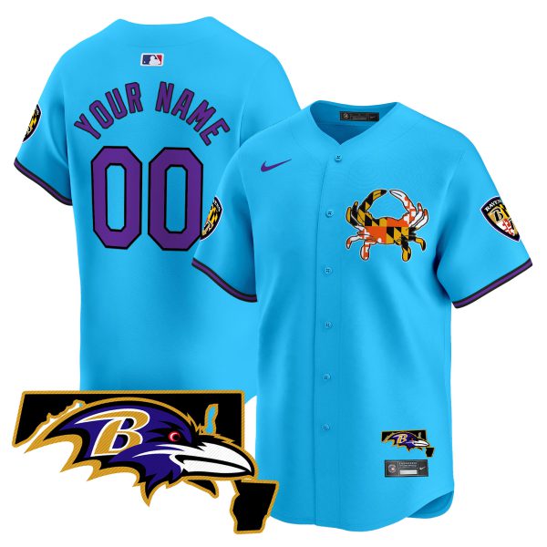Baltimore Ravens 2024 Vapor Premier Baseball Custom Jersey V2 - All Stitched - Image 5