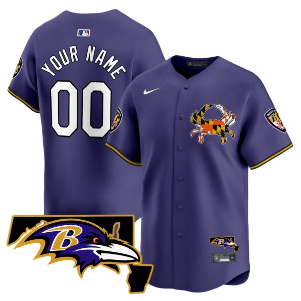 Baltimore Ravens 2024 Vapor Premier Baseball Custom Jersey V2 - All Stitched - Image 6