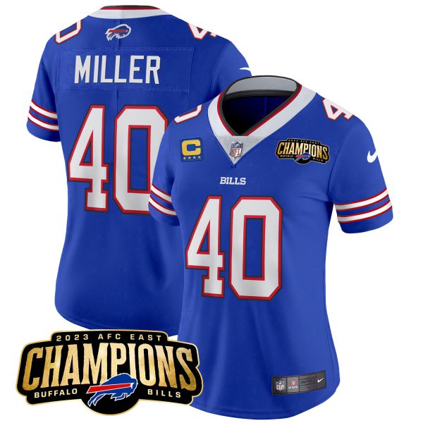 Women's Bills 2023 AFC East Champions Patch Vapor Jersey - All Stitched - Image 16