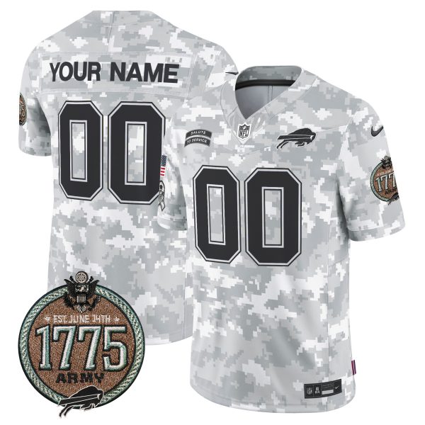 Bills 2024 Salute to Service Establishment Year Patch Vapor Limited Custom Jersey - All Stitched - Image 2