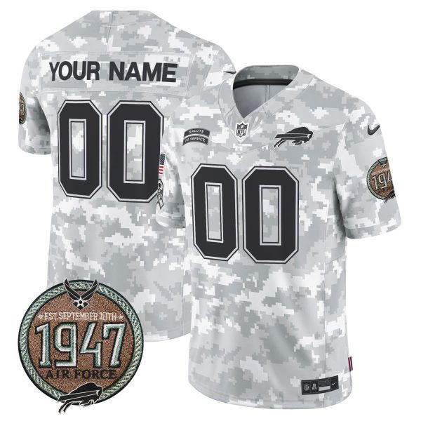 Bills 2024 Salute to Service Establishment Year Patch Vapor Limited Custom Jersey - All Stitched - Image 4