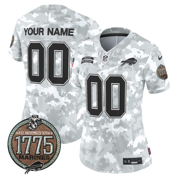 Bills 2024 Salute to Service Establishment Year Patch Vapor Limited Custom Jersey - All Stitched - Image 5