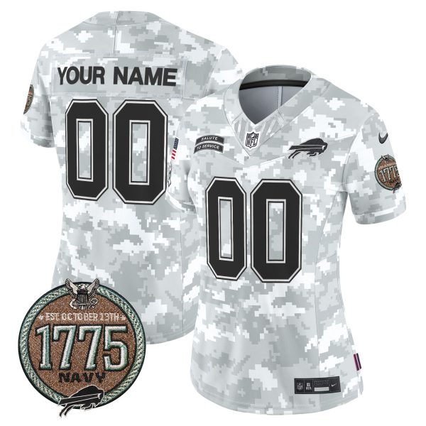 Bills 2024 Salute to Service Establishment Year Patch Vapor Limited Custom Jersey - All Stitched - Image 7