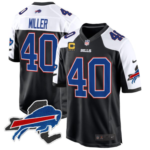 Men's Buffalo Bills New York Patch Game Jersey - All Stitched - Image 4