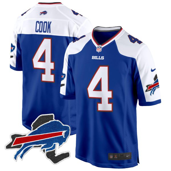 Men's Buffalo Bills New York Patch Game Jersey - All Stitched - Image 8