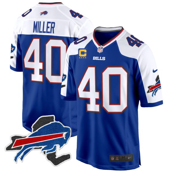 Men's Buffalo Bills New York Patch Game Jersey - All Stitched - Image 10