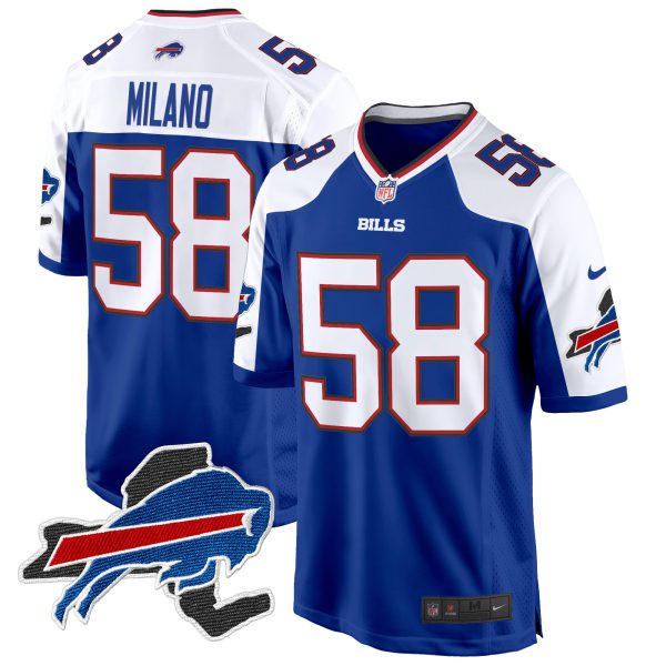 Men's Buffalo Bills New York Patch Game Jersey - All Stitched - Image 11
