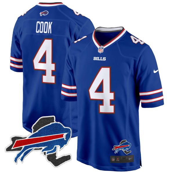 Men's Buffalo Bills New York Patch Game Jersey - All Stitched - Image 14