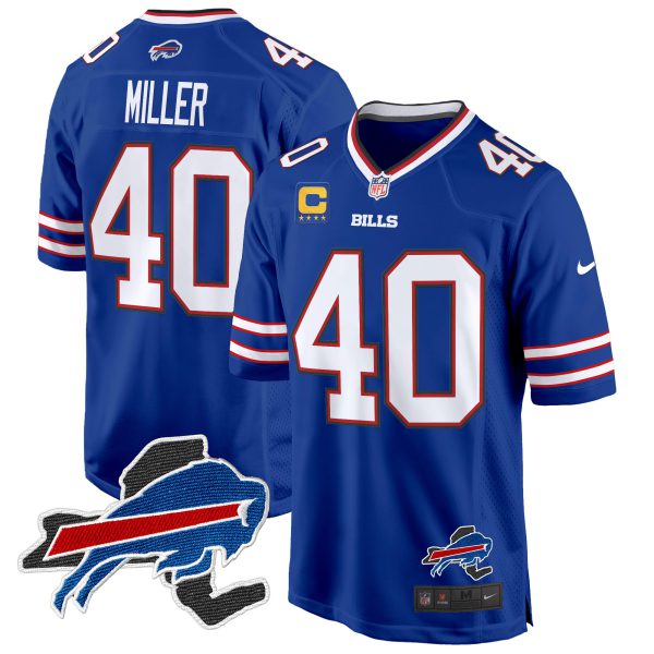 Men's Buffalo Bills New York Patch Game Jersey - All Stitched - Image 16