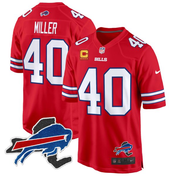 Men's Buffalo Bills New York Patch Game Jersey - All Stitched - Image 22