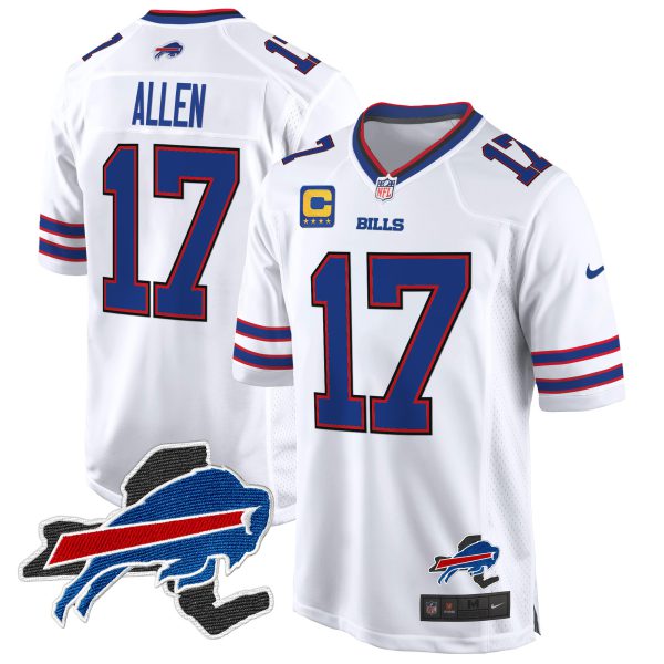 Men's Buffalo Bills New York Patch Game Jersey - All Stitched - Image 25