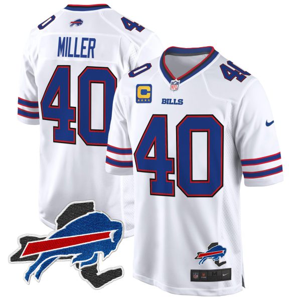 Men's Buffalo Bills New York Patch Game Jersey - All Stitched - Image 28