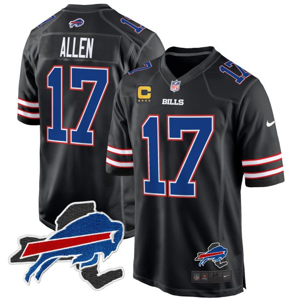 Men's Buffalo Bills New York Patch Game Jersey - All Stitched - Image 31