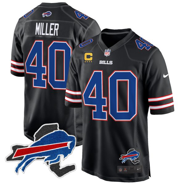 Men's Buffalo Bills New York Patch Game Jersey - All Stitched - Image 34
