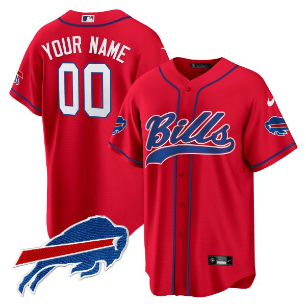 Buffalo Bills Baseball Custom Jersey - All Stitched - Image 3