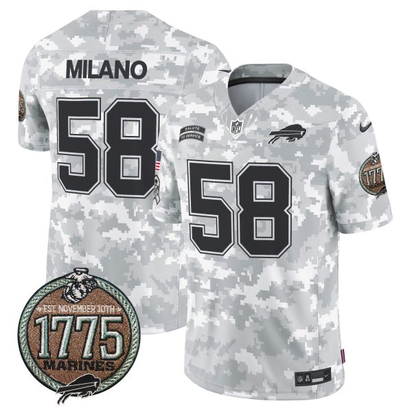 Men's Bills 2024 Salute to Service Establishment Year Patch Vapor Limited Jersey - All Stitched - Image 5