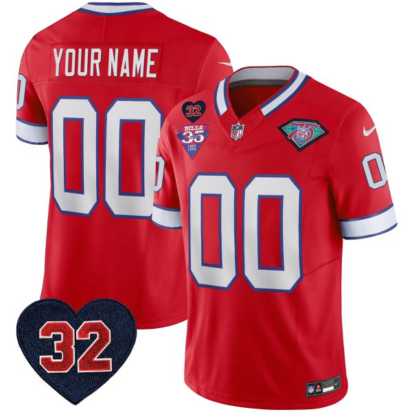 Bills 1994 Throwback O.J. Simpson Patch Vapor Limited Custom Jersey - All Stitched - Image 3