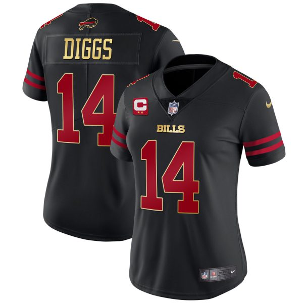 Women's Bills Black Red Vapor Jersey - All Stitched - Image 2
