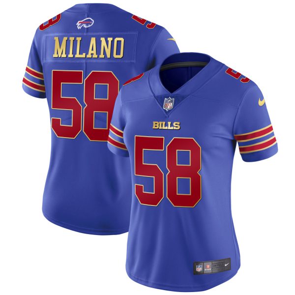 Women's Bills Black Red Vapor Jersey - All Stitched - Image 21