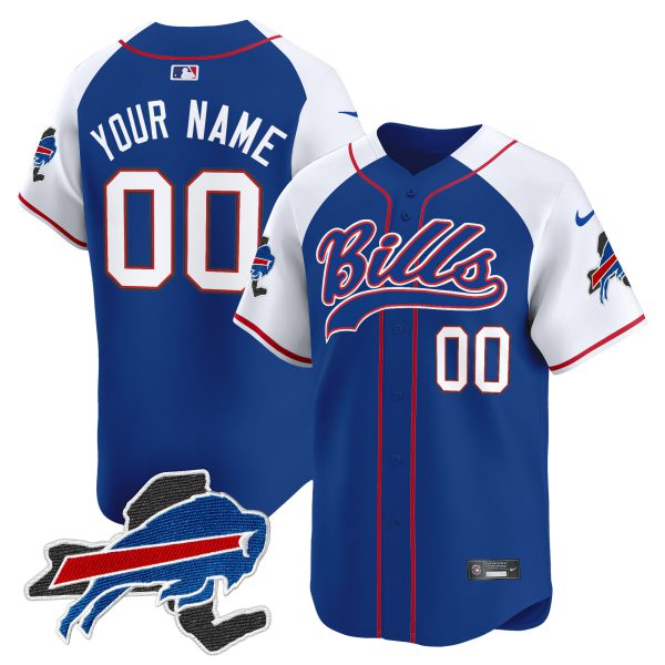 Buffalo Bills 2024 New York Patch Vapor Baseball Custom Jersey - All Stitched - Image 2