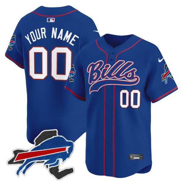 Buffalo Bills 2024 New York Patch Vapor Baseball Custom Jersey - All Stitched - Image 3