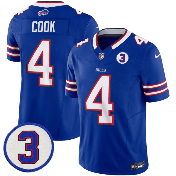 Men's Buffalo Bills Damar Honoring Patch Vapor Limited Jersey - All Stitched - Image 2