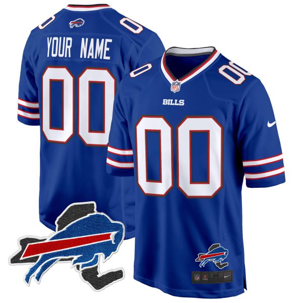 Buffalo Bills New York Patch Game Custom Jersey - All Stitched - Image 3