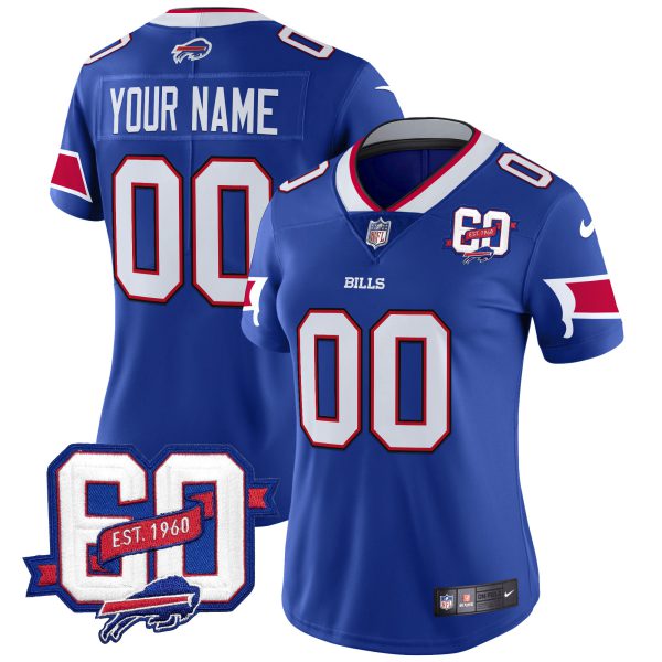 Bills 60th Anniversary Patch Vapor Limited Custom Jersey - All Stitched - Image 5