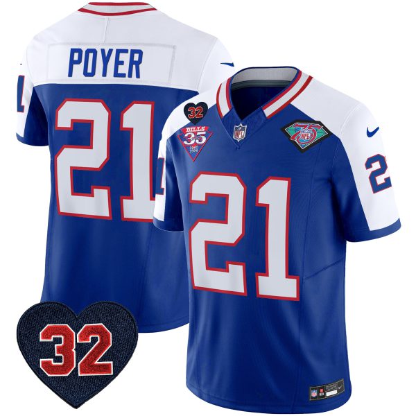 Men's Bills 1994 Throwback O.J. Simpson Patch Vapor Limited Jersey - All Stitched - Image 7