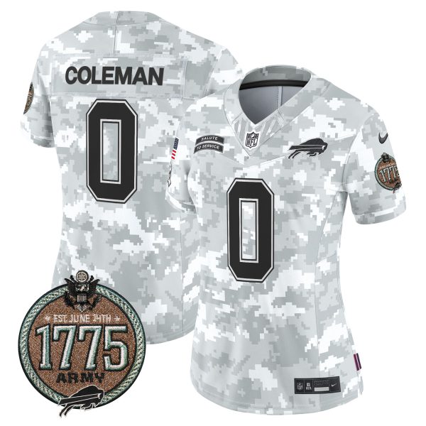 Women's Bills 2024 Salute to Service Establishment Year Patch Vapor Limited Jersey - All Stitched - Image 15