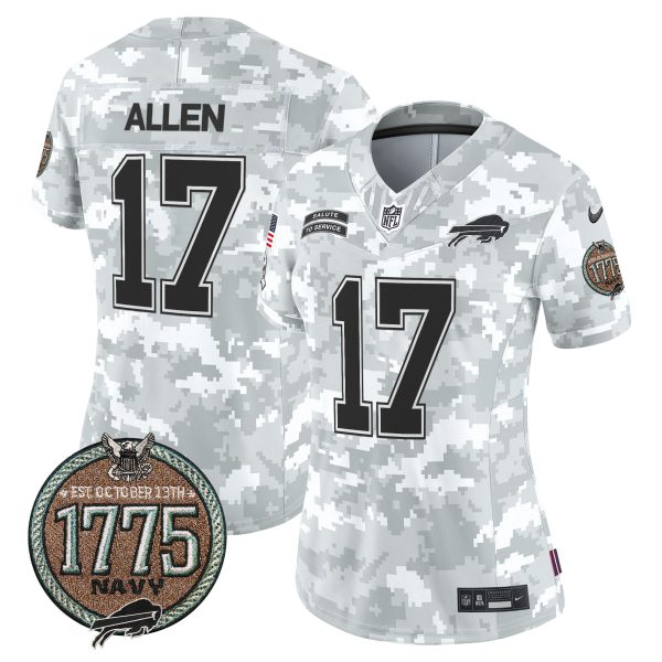Women's Bills 2024 Salute to Service Establishment Year Patch Vapor Limited Jersey - All Stitched - Image 17